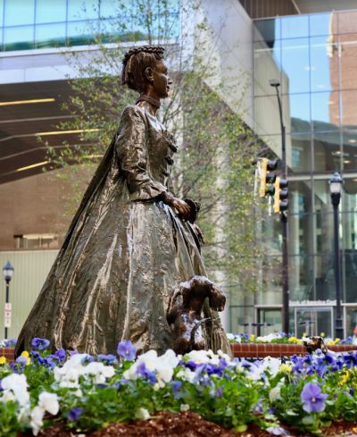 Queen Charlotte Walks in Her Garden Statue