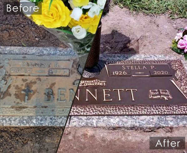 Before and After Restoration GRAVESITE