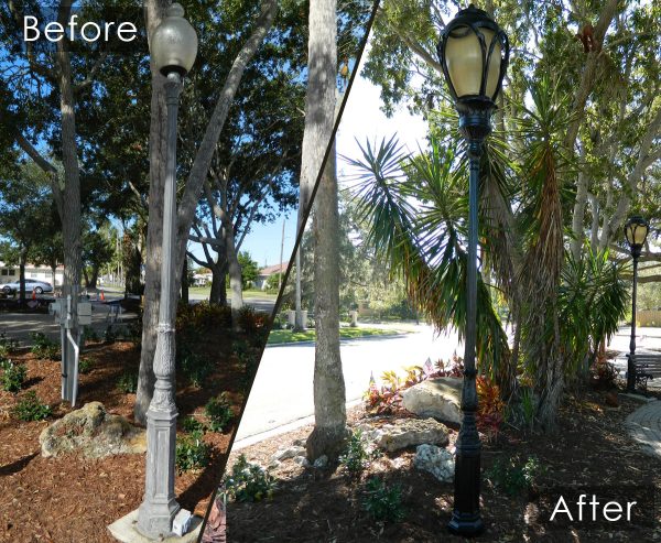 Lamp Restoration Before and After